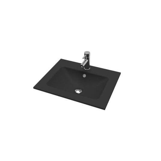 Vikingbad LEA D46 Glas Møbel Svart Matt 60cm