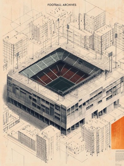 Poster Fotballarkitektur