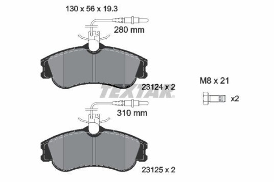 Bremseklosser TEXTAR 2312401