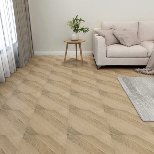 Selvklebende gulvplanker 55 stk PVC 5,11 m² brun stripet