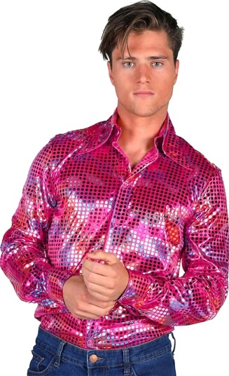Thetru B.v. Disco Skjorte Herre Rosa Fargeskimrende XXX-Large 3509-4300-XXXL