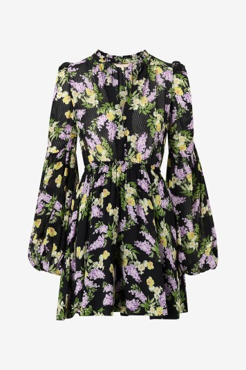 byTimo Kjole Dotted Georgette V neck Dress Svart byTimo Kjole Dotted Georgette V neck Dress Svart