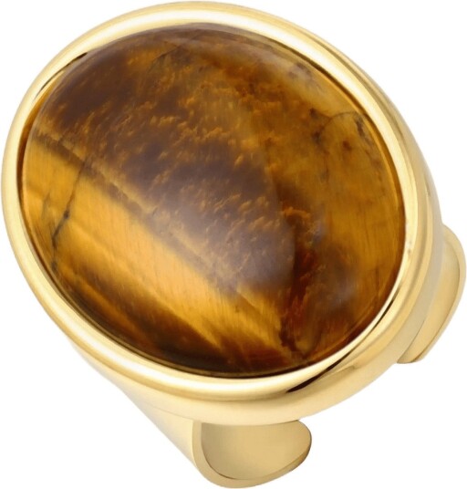 Bud To Rose Retro Big Ring Brown/Gold   Gold   ONE SIZE