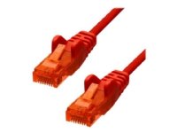 ProXtend - Koblingskabel - RJ-45 (hann) til RJ-45 (hann) - 10 m - 5 mm - UTP - CAT 6 - IEEE 802.3af - med støvel, uten hindringer, flertrådet - rød