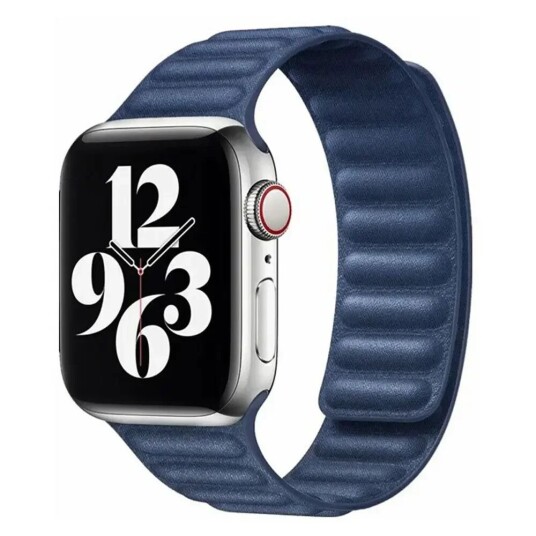 Apple Watch (38/40/SE/41MM) Magnetisk Lippa Finewoven Stropp - Blå