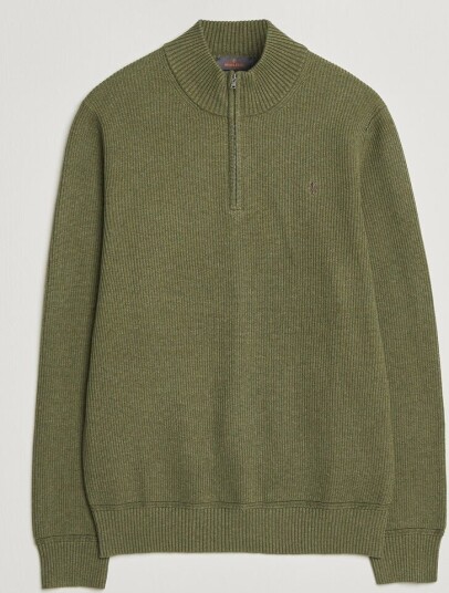 Morris Colin Half Zip Olive