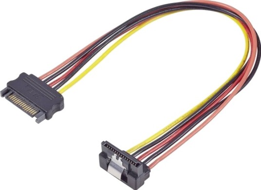 Renkforce Strømforlengelseskabel [1X Sata Strømplugg 15-Pinners. 1X Sata Strømuttak 15-Pins] 0,30 M Svart Rød Gul Renkforc
