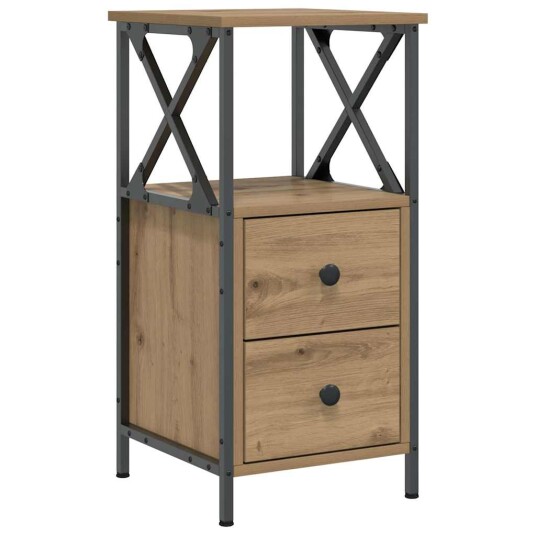 Nattbord 2 stk artisan eik 34x35,5x70 cm konstruert tre 8721158444943