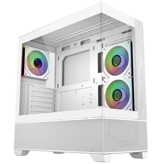 Cooler Master Elite 690 Mid Tower Kabinett Hvit med Herdet Glass