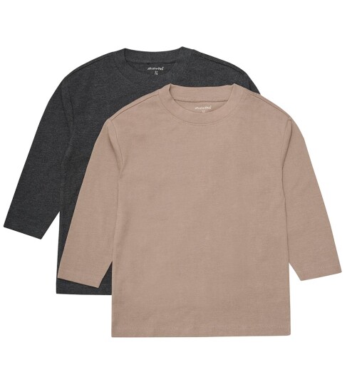 Minymo Gensere   2 pack   Fossil   Minymo   11 år (146)   Genser Brun Grå