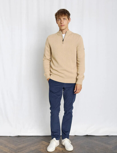 Bruun & Stengade Bs Reino Regular Fit Chinos - Navy - 33-32 Bruun & Stengade Bs Reino Regular Fit Chinos - Navy - 33-32