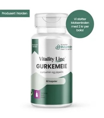 Vitality Line Gurkemeie 600mg 60 kapsler Vitality Line Gurkemeie 600mg 60 kapsler