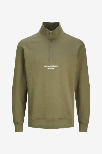 Jack & Jones Junior Collegegenser jorVesterbro Sweat Quarter Zip Brun
