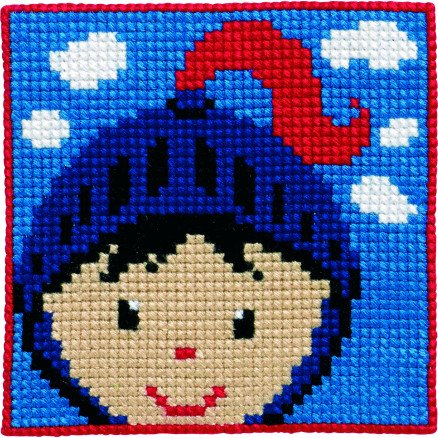 Permin Broderisett Broderisett for barn Ridder 25x25cm