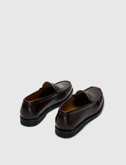 Selected Slhbilly Leather Penny Loafer Brown 45