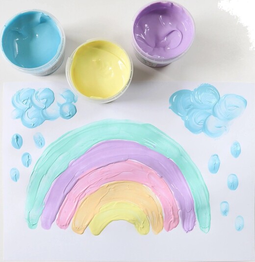 Primo Fingerpaint 6 Pots Pastel Multi/patterned ONE SIZE Primo Fingerpaint 6 Pots Pastel Multi/patterned ONE SIZE