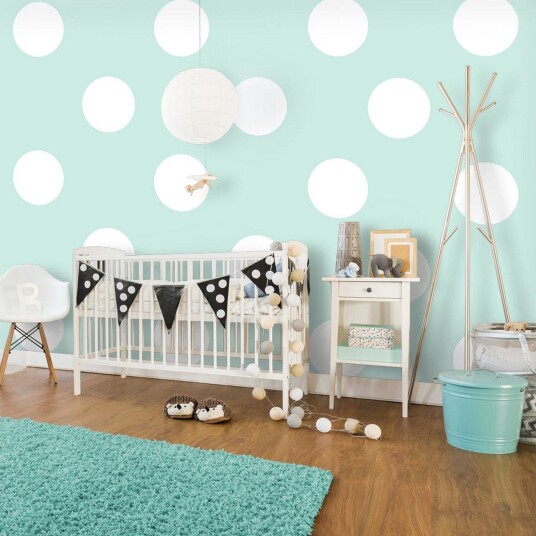 Fototapet Sky Blue Dots 150x105 - Finnes i flere størrelser