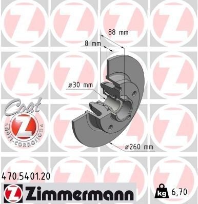 ZIMMERMANN 470.5401.20 Bremseskive