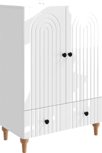 Serviesskap Høgglans hvit 66 x 34,5 x 95 cm Konstruert tre