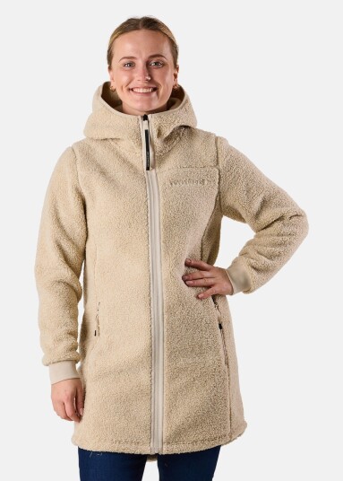 Swedemount Lofoten Pile Coat W Beige 46 Fleecetrøyer Swedemount Lofoten Pile Coat W Beige 46 Fleecetrøyer