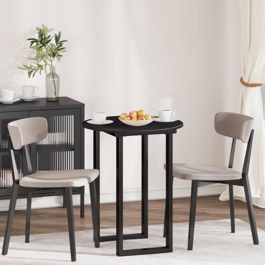 vidaXL Bordplate Ø 60 x 1,5 cm Rund Konstruert tre Svart vidaXL Bordplate Ø 60 x 1,5 cm Rund Konstruert tre Svart