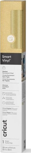 Cricut Smart Vinyl Shimmer Håndverksmateriale 33 X 91.4 Cm Gull Permanent Vinyl