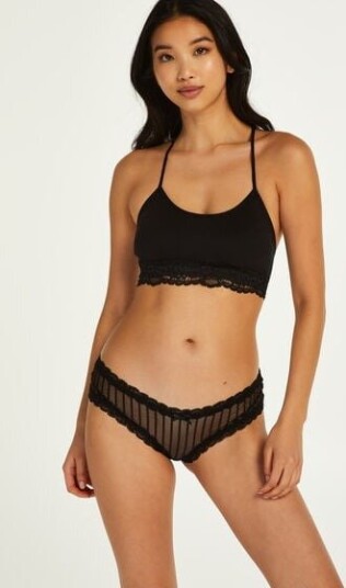 Hunkemöller Brasiliansk truse V shape Mesh Svart
