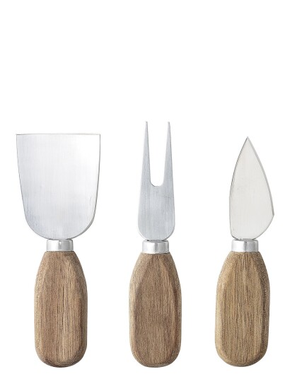 Bloomingville Oste Sæt, Brun, Akacie 3 Pcs Set - Brown - ONE SIZE