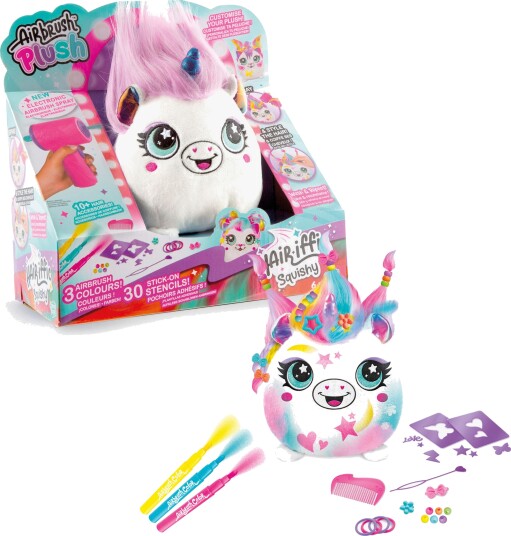 Airbrush Plush Hair"iffic 17 cm Squish Pal Prinsesse 1040111 Airbrush Plush Hair"iffic 17 cm Squish Pal Prinsesse 1040111