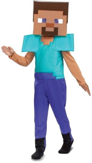 Minecraft Steve Kostyme 4-6 år