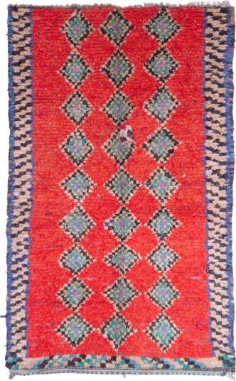Marokkansk Boucherouite teppe 285 x 170 cm