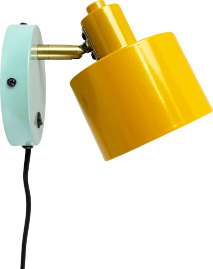 Dyberg Larsen Ocean Karry/ Messing/ Turkis Væglampe Kort Arm Yellow Dyberg Larsen Ocean Karry/ Messing/ Turkis Væglampe Kort Arm Yellow