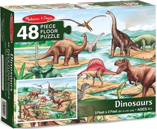 Melissa & Doug Gulvpuslespill Dinosaurer   48 brikker