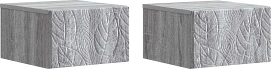  Vegghengt Nattbord 2 pcs Grå Sonoma 49 x 34,5 x 20 cm
