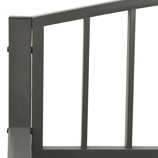 vidaXL Hagebenk grå 120 cm stål vidaXL Hagebenk grå 120 cm stål