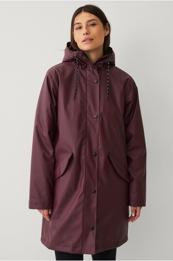 Áhkká Regnparkas Padded PU W Brun