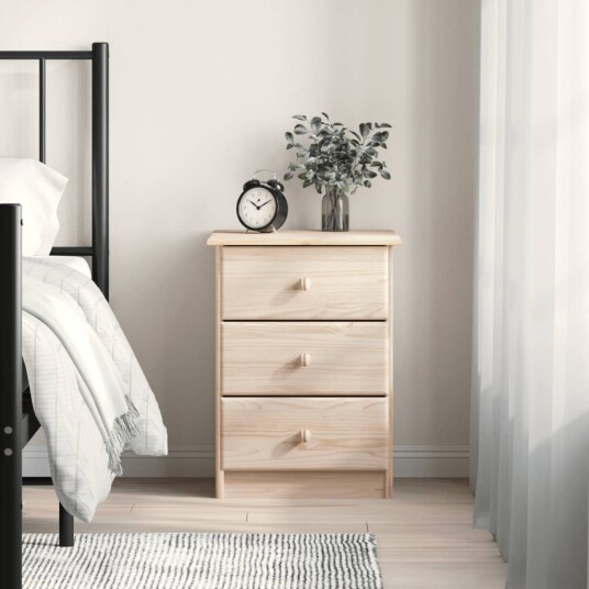 vidaXL Nattbord ALTA 41x35x55 cm heltre furu