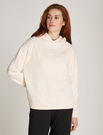 Calvin Klein Hero Logo Hoodie Cream XS