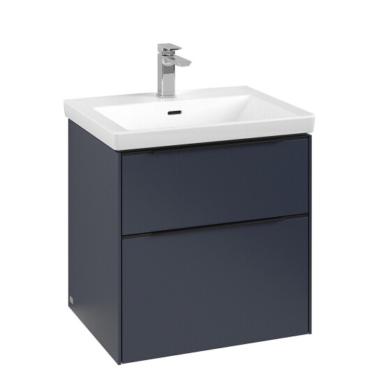 Villeroy & Boch  Subway 3.0 Servantskap m/2 skuffer 572x576x478 mm Blå Matt
