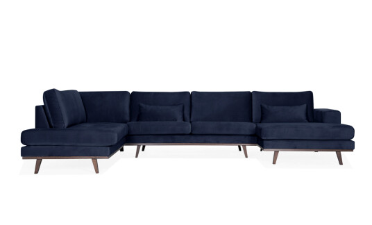 Soffadirekt STOCKHOLM U sofa Venstre Velvet Edition Mørk blå Soffadirekt STOCKHOLM U sofa Venstre Velvet Edition Mørk blå