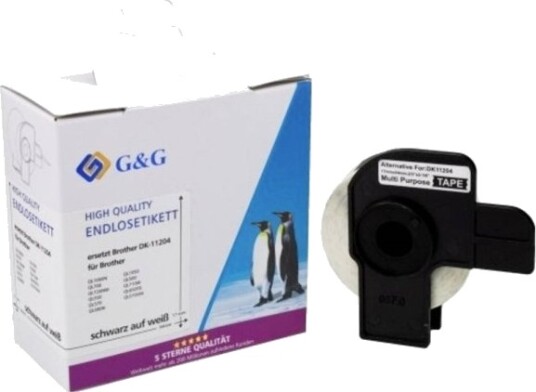 G&G Etiketter Kompatibel Med Brother Dk 11204 17 × 54 Mm Termodirekte Papir Hvit 400 Stk Permanent Klebende Adresselapper Et B G 11204 Et B G 11204 G&G Etiketter Kompatibel Med Brother Dk 11204 17 × 54 Mm Termodirekte Papir Hvit 400 Stk Permanent Klebende Adresselapper Et B G 11204 Et B G 11204