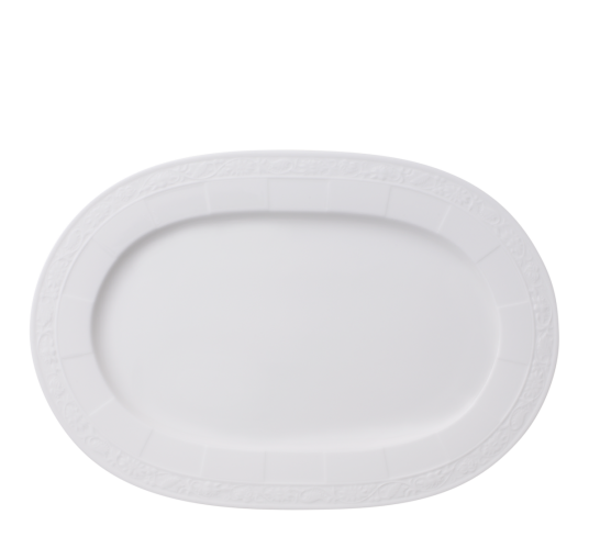 Villeroy & Boch White Pearl ovalt tallerken 35cm