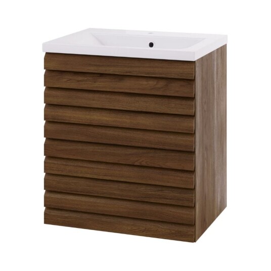 Linn Bad Selma Eikestav 2 Skuffer Heltre D45cm Servantskap Mørk eik / 60cm Senter Linn Bad Selma Eikestav 2 Skuffer Heltre D45cm Servantskap Mørk eik / 60cm Senter