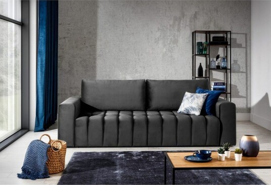Sofa Eltap Lazaro 247x97x92 cm Monolith 97 Mørk Grå