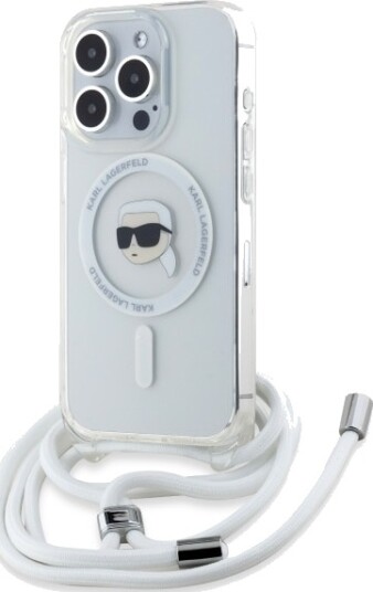 Karl Lagerfeld Mobildeksel iML Karl Head Magsafe til iPhone 16 Pro - Transparent