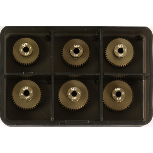 Yeah Racing  Pinion Gear Super Hard Combo set 64P 41T-46t 6pc