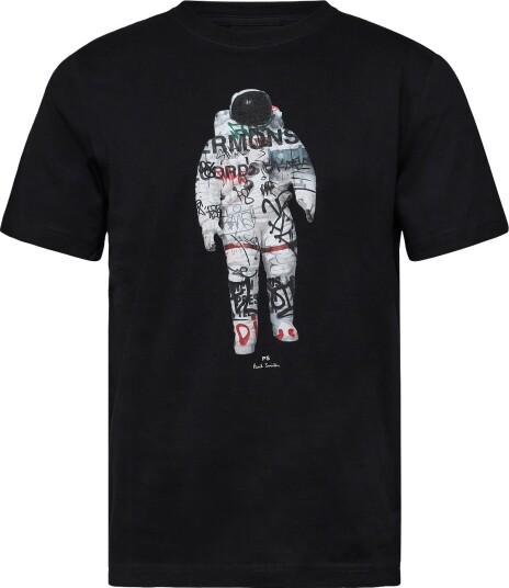 PS Paul Smith Mens Reg Fit T Shirt Astronaut 79_BLACK 3XL