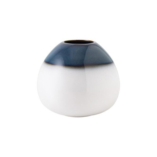 Villeroy & Boch Lava Home eggeformet vase 13 cm Blå-hvit Villeroy & Boch Lava Home eggeformet vase 13 cm Blå-hvit