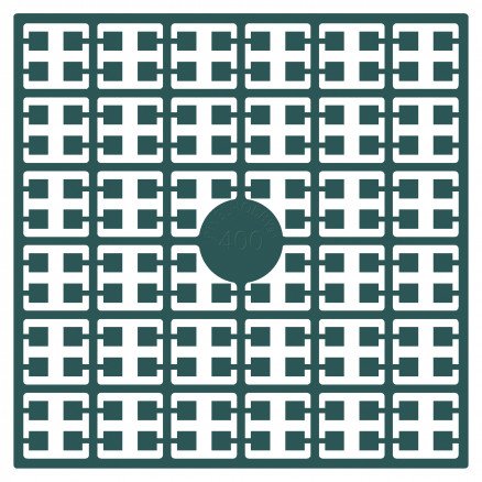 Pixelhobby Midi Perler 400 Ekstra mørk Mintgrønn 2x2mm 144 pixels