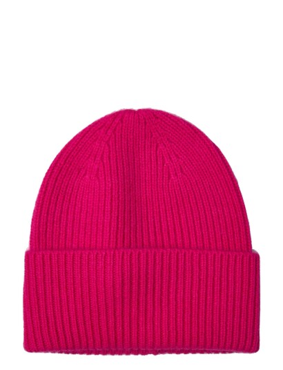 Davida Cashmere Fold Rib Cap Pink ONE SIZE Davida Cashmere Fold Rib Cap Pink ONE SIZE